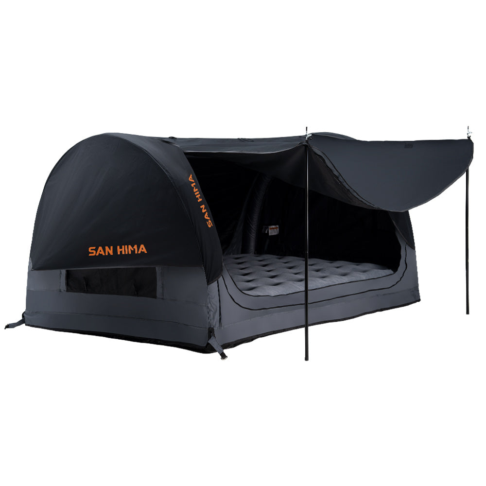 Luxury tent with a wonderfully thick air mattress