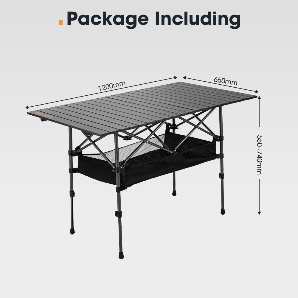 Aluminum camping table
